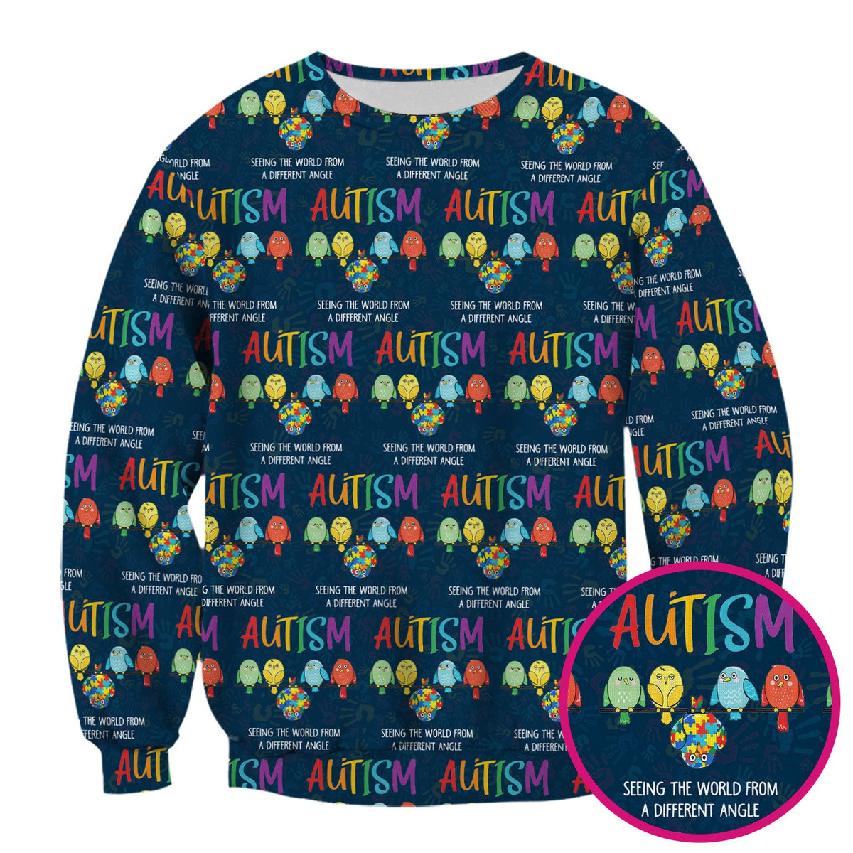 Autism Seeing The World From A Different Angle Nurse Scrub Top