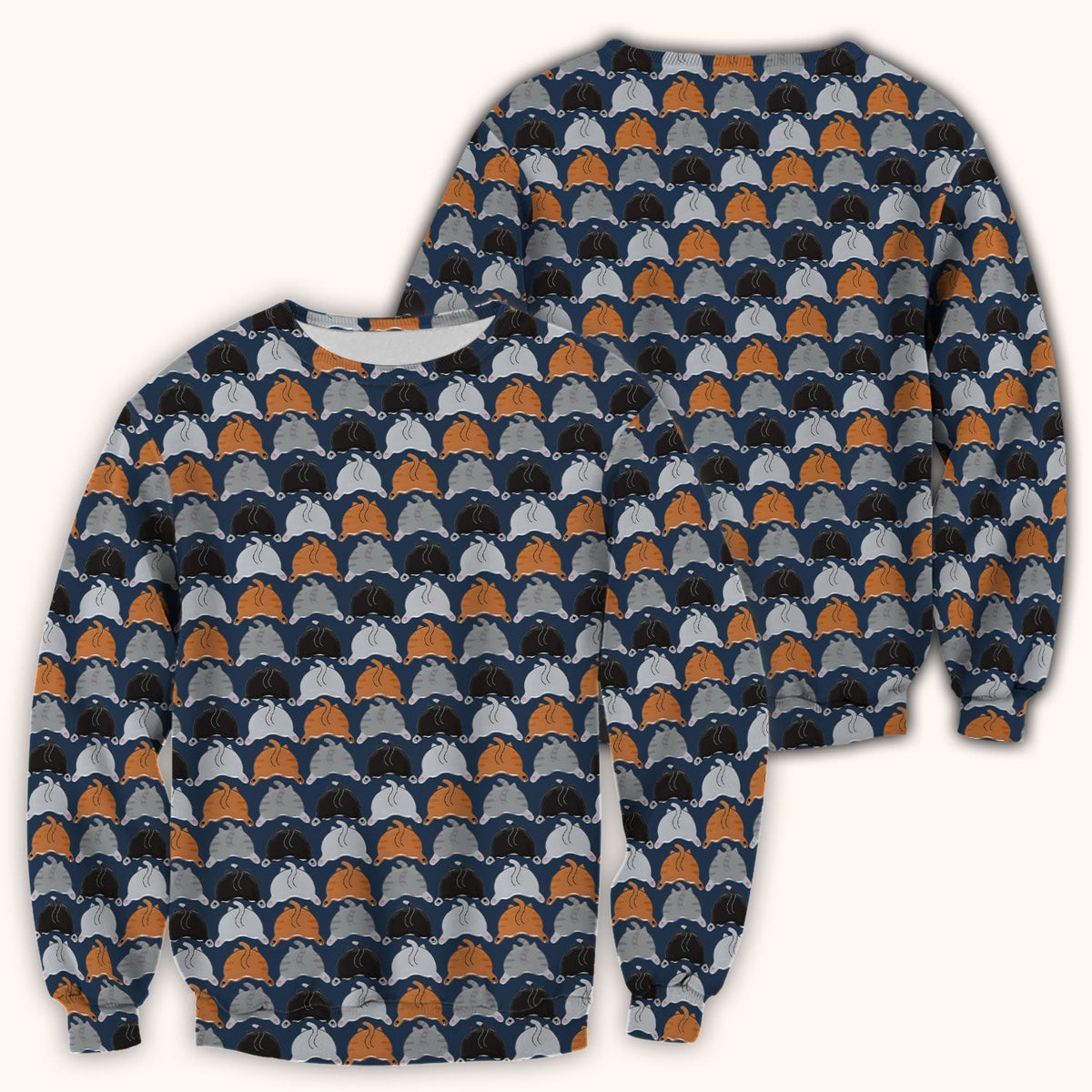 Multicolor Cat Nurse Scrub Top