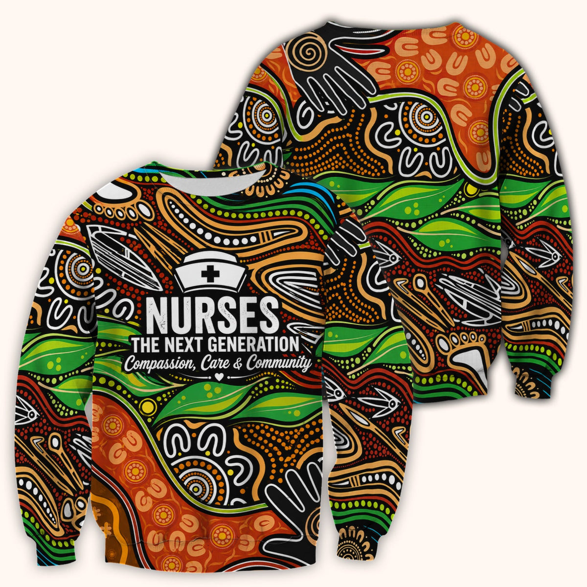 Dot Art Nurse Quote Scrub Top