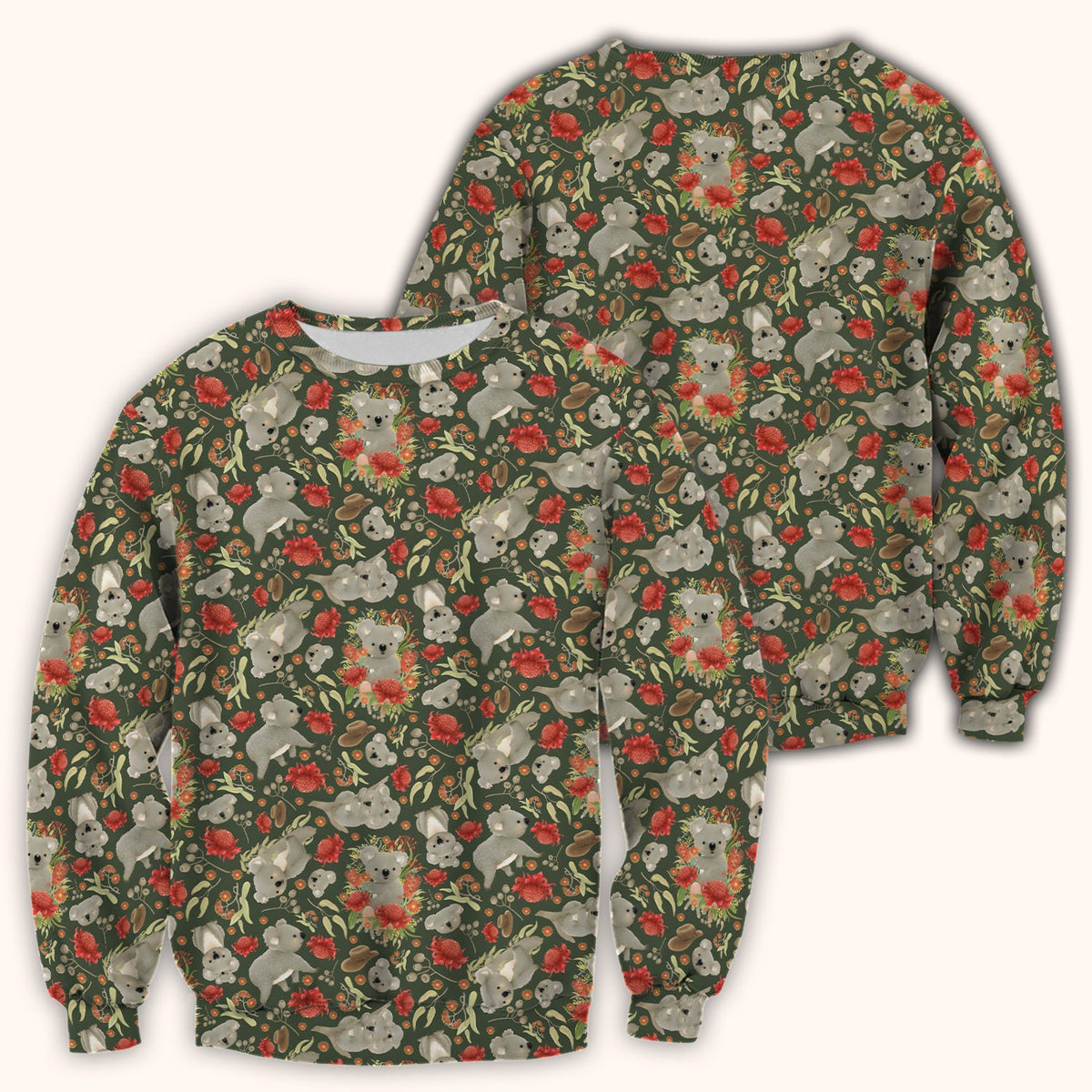 Koala Wildflower Nurse Scrub Top
