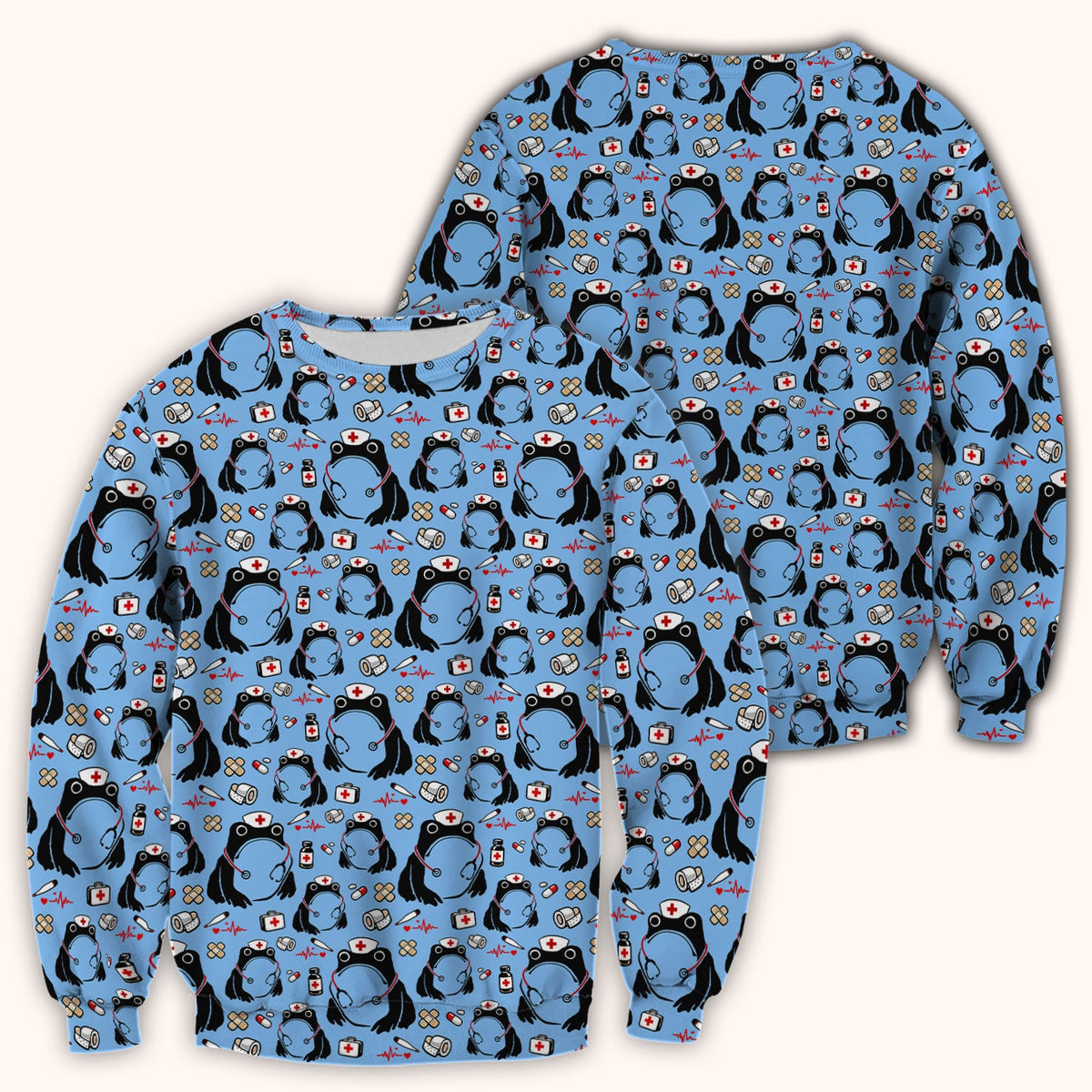 Frog Medical Nurse Scrub Top