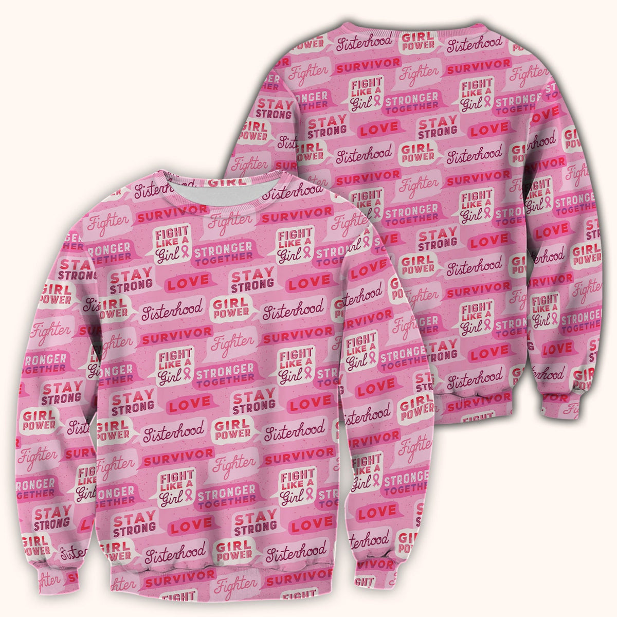 Pink Ribbon Quotes Nurse Scrub Top
