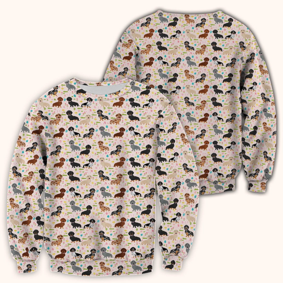 Dachshund Dog Nurse Scrub Top - Easter Gift