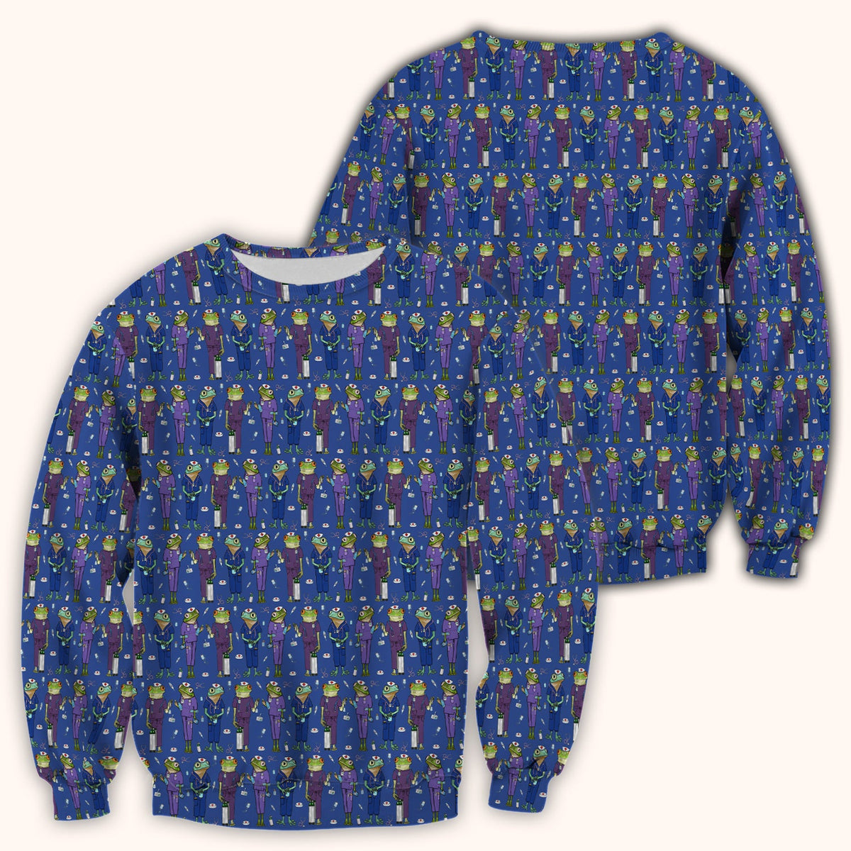 Frog Medical Nurse Scrub Top