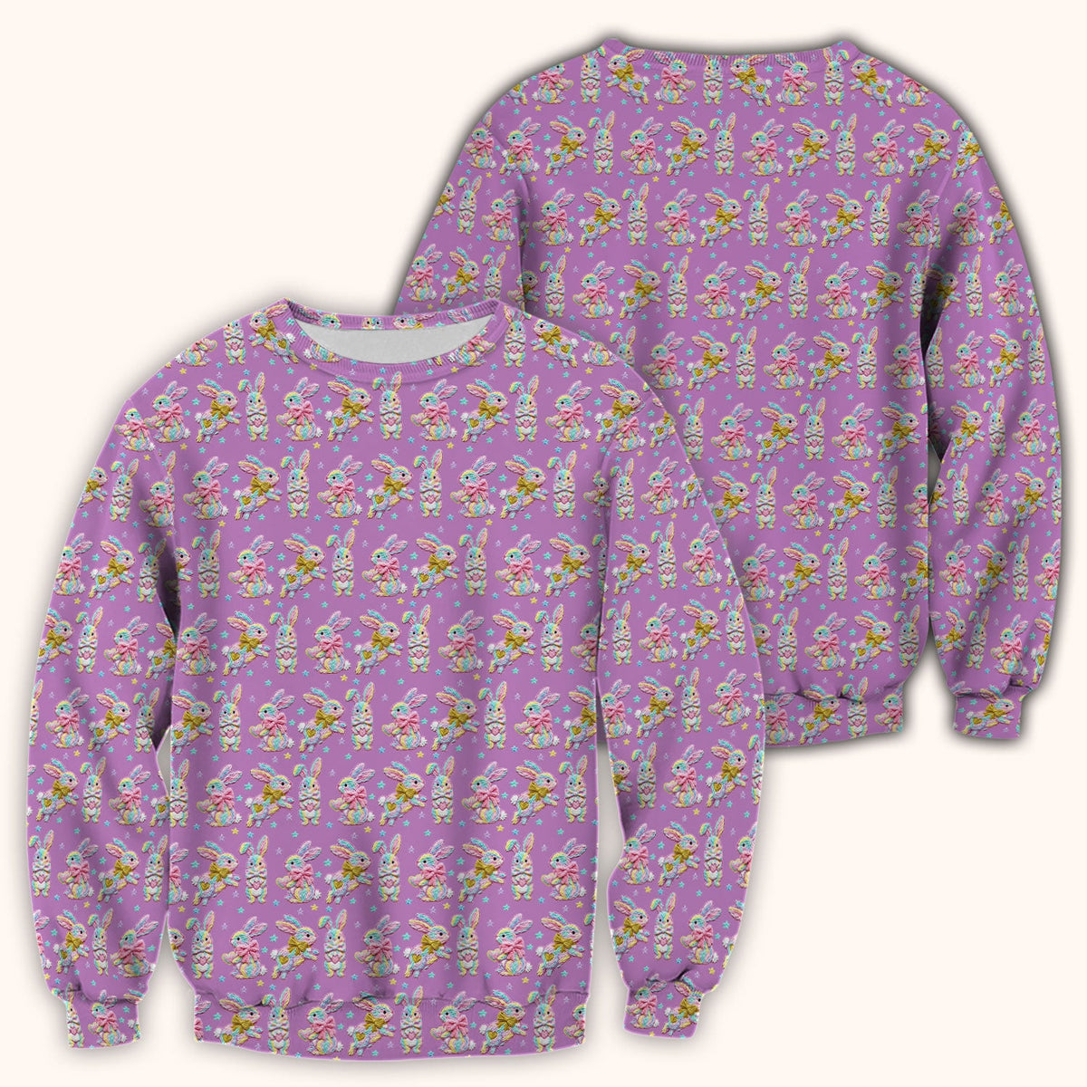 Cartoon Bunny Nurse Scrub Top - Easter Gift