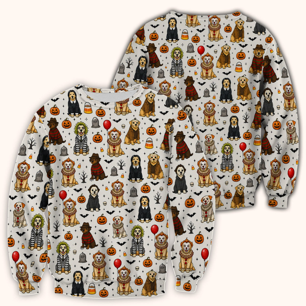 Halloween Dog Nurse Scrub Top