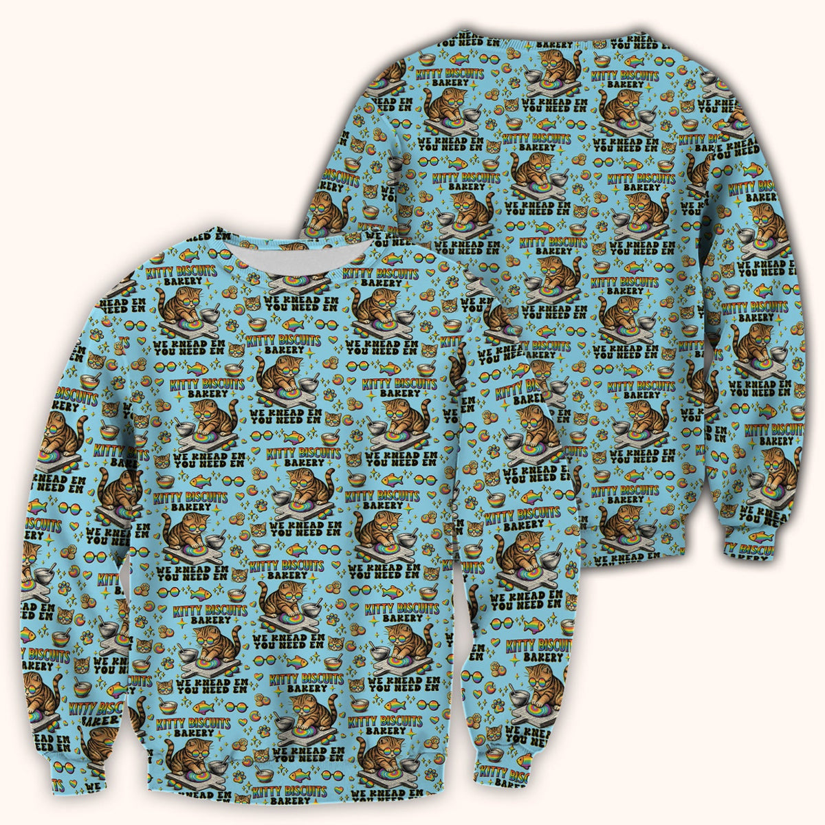 Pride Nurse Cat Baking Scrub Top