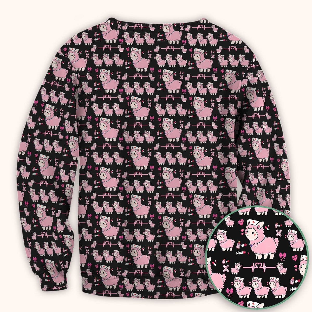 Llama Ain't Got Time For Your Drama Nurse Scrub Top