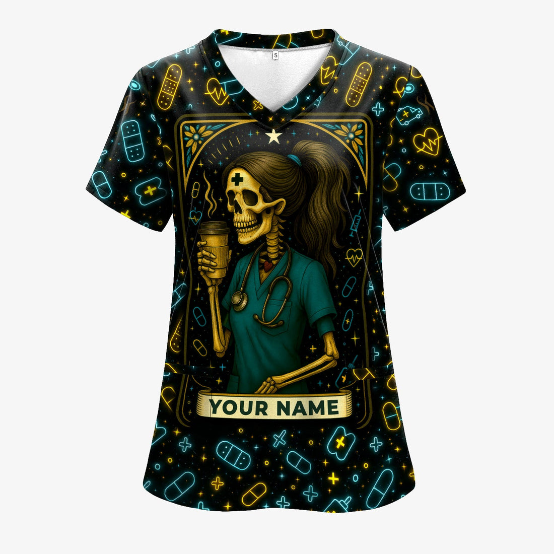 Personalized Unique Nurse Scrub Top