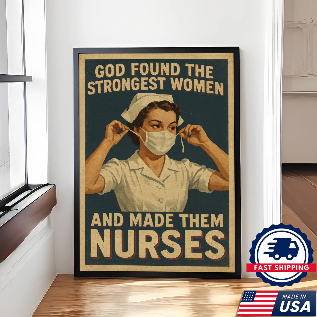 God Found The Strongest Women Nurse Canvas