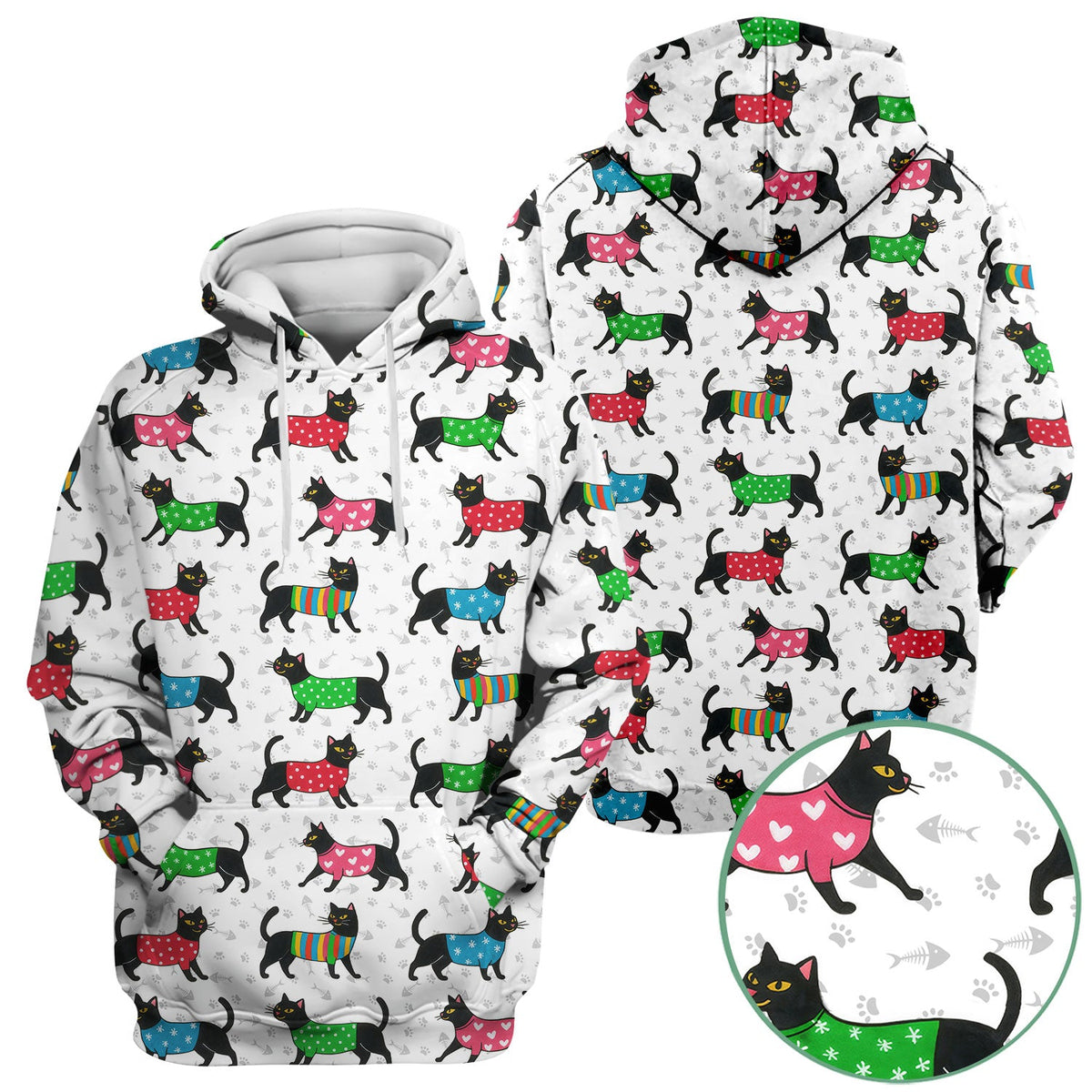 Black Kitty Nurse Scrub Top