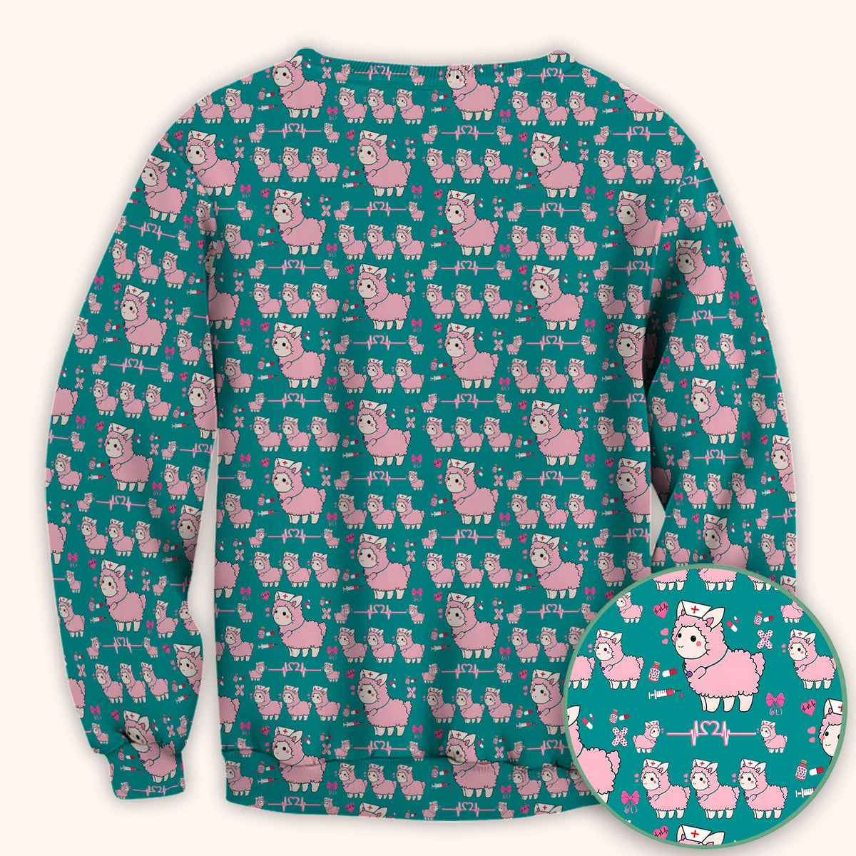 Llama Ain't Got Time For Your Drama Nurse Scrub Top