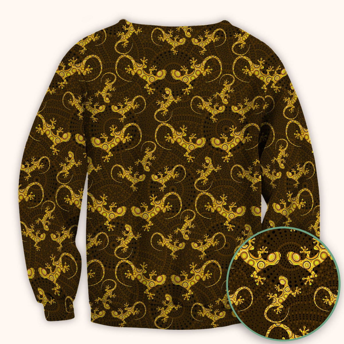 Australian Gecko Dot Art Inspired Medical Scrub Top - Women Uniform