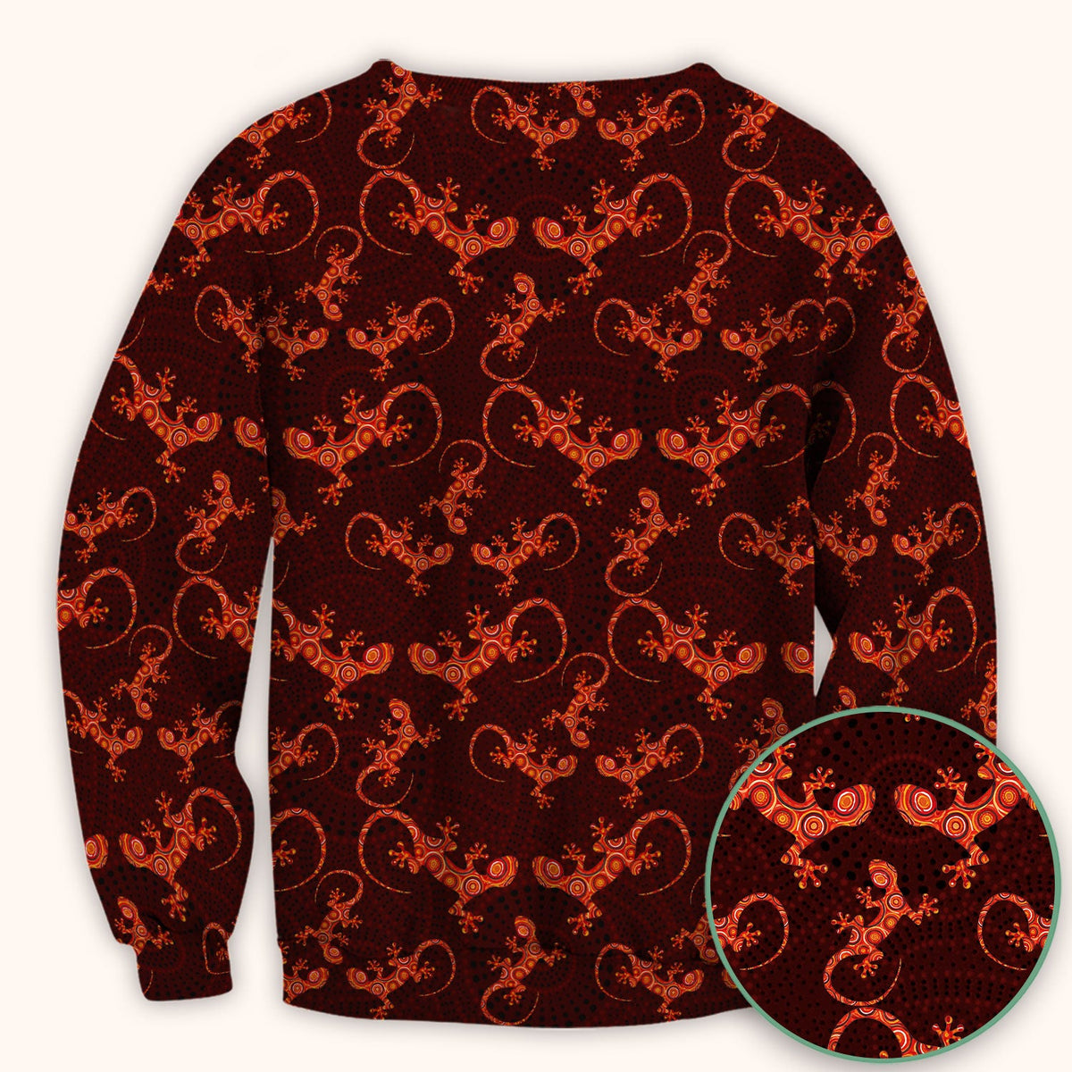 Australian Gecko Dot Art Inspired Medical Scrub Top - Women Uniform