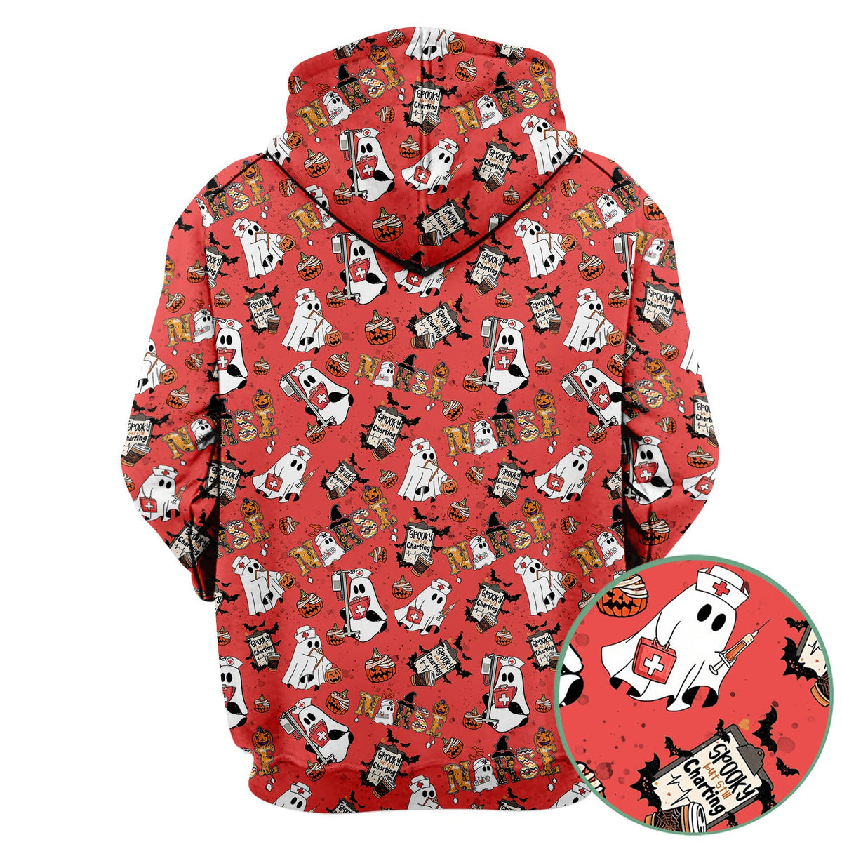 Spooky But Still Charting Nurse Scrub Top - Halloween Gift