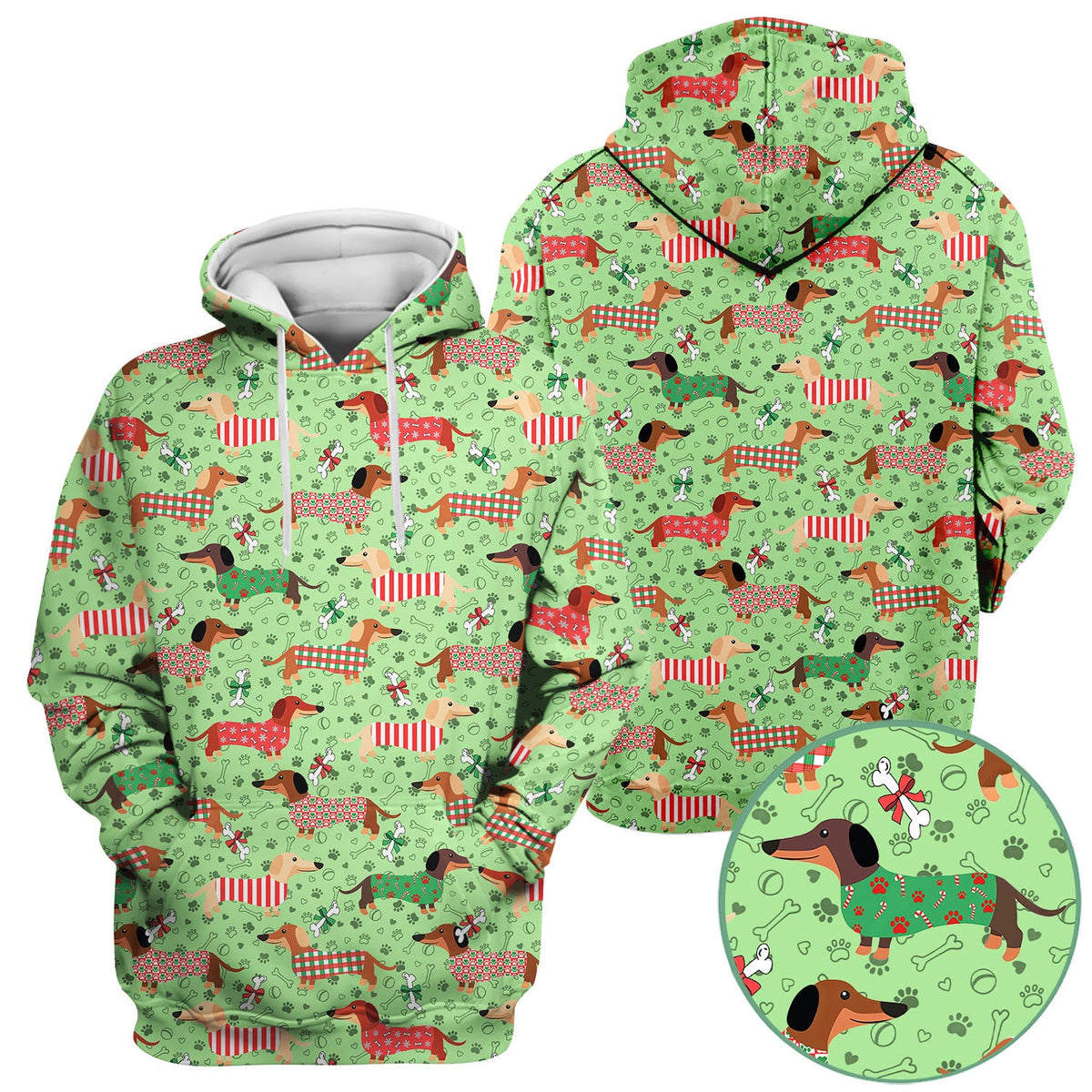 Christmas Dachshund Scrub Top for Nurses - Funny Wiener Dog Medical Shirt Multi Color - Cute Puppy Lover Gift for RN LPN CNA