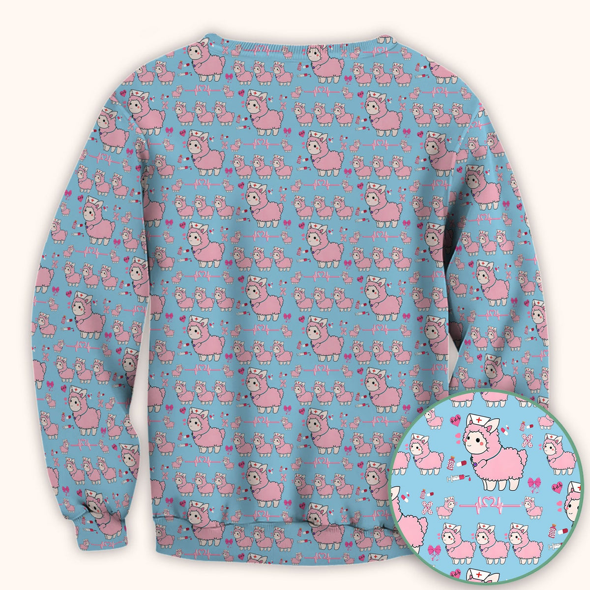 Llama Ain't Got Time For Your Drama Nurse Scrub Top