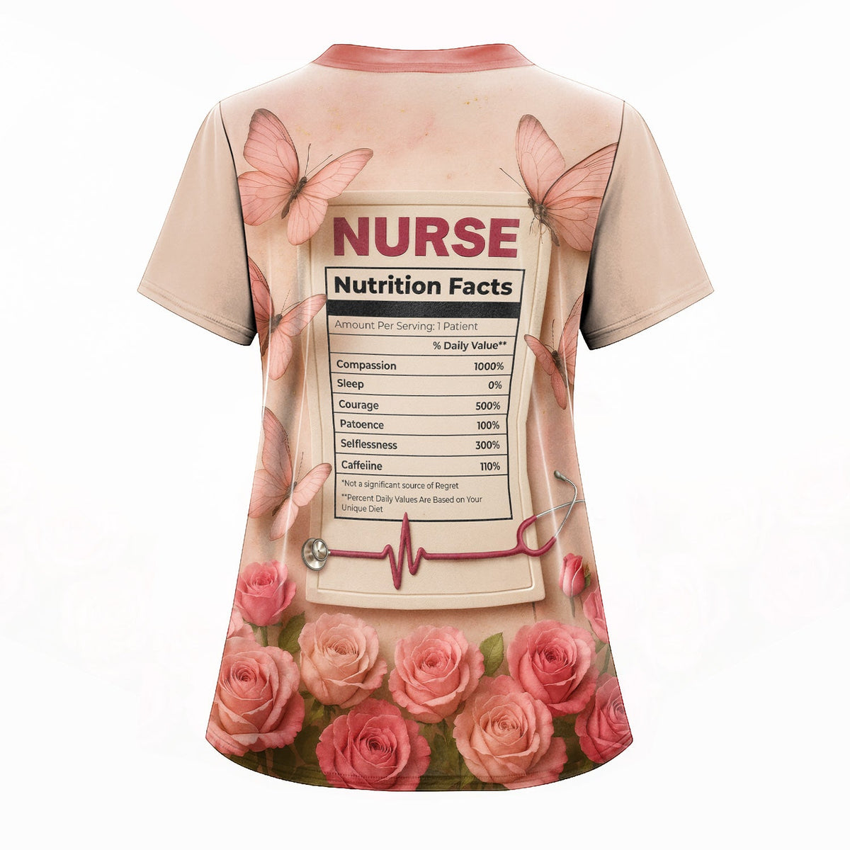 Personalized Nutrition Facts Nurse Shirt