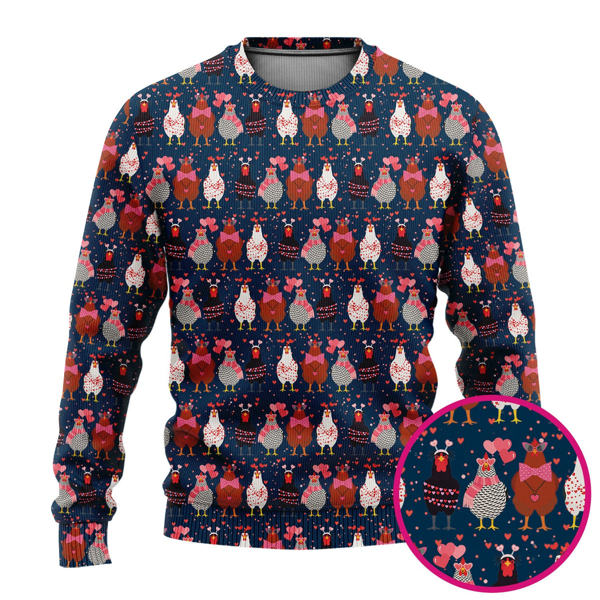 Chicken Valentine Nurse Scrub Set
