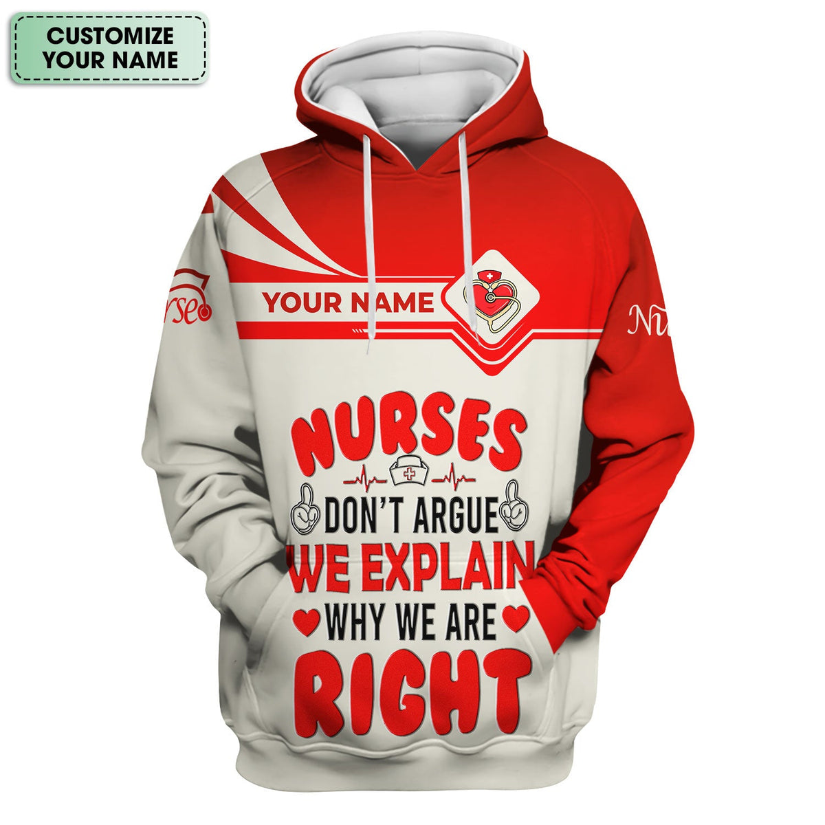 Personalized We Explain Why We Are Right Nurse Scrub Top