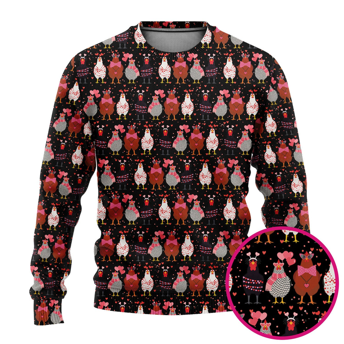 Chicken Valentine Nurse Scrub Set