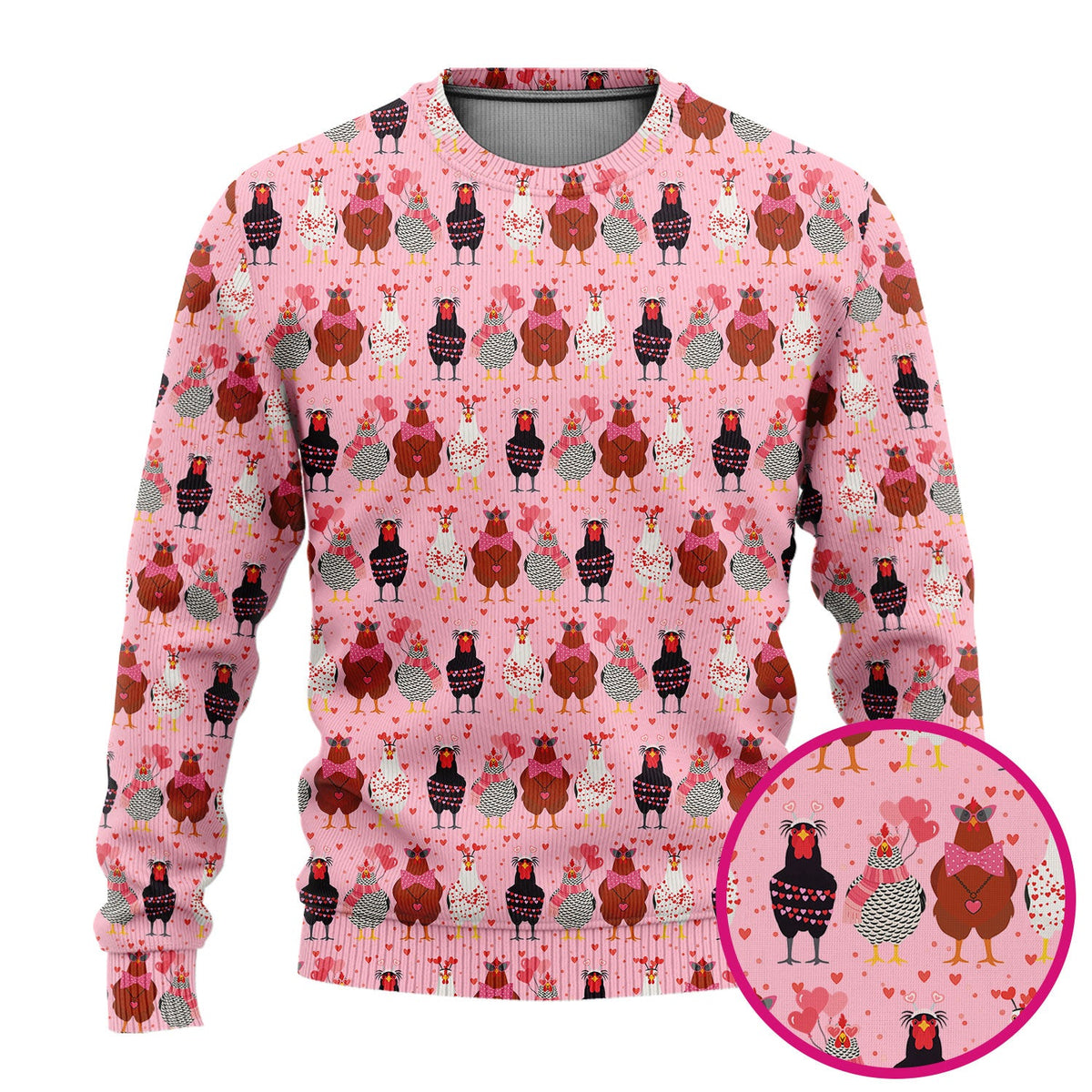Chicken Valentine Nurse Scrub Set