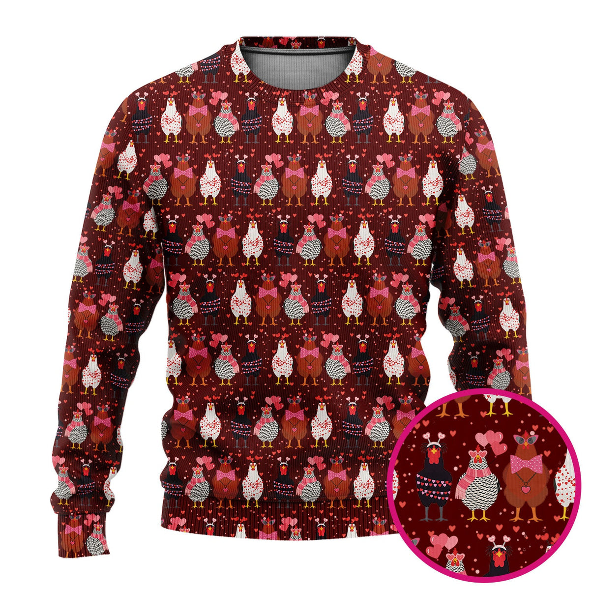 Chicken Valentine Nurse Scrub Set