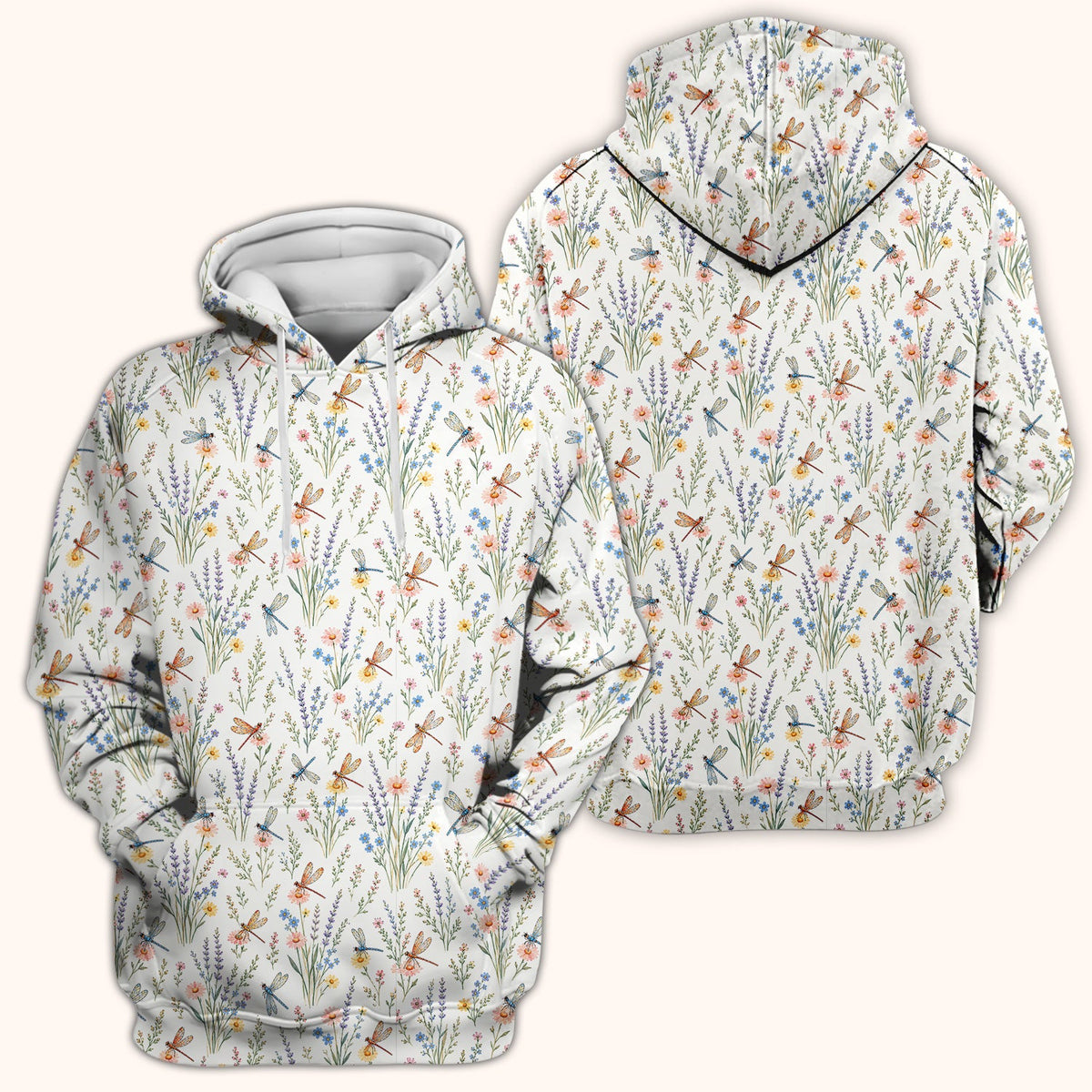 Dragonfly Wildflower Meadow Nurse Scrub Top