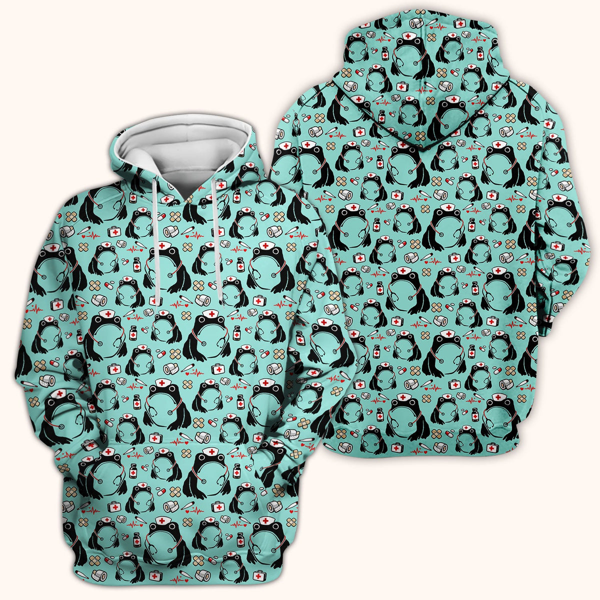 Frog Medical Nurse Scrub Top
