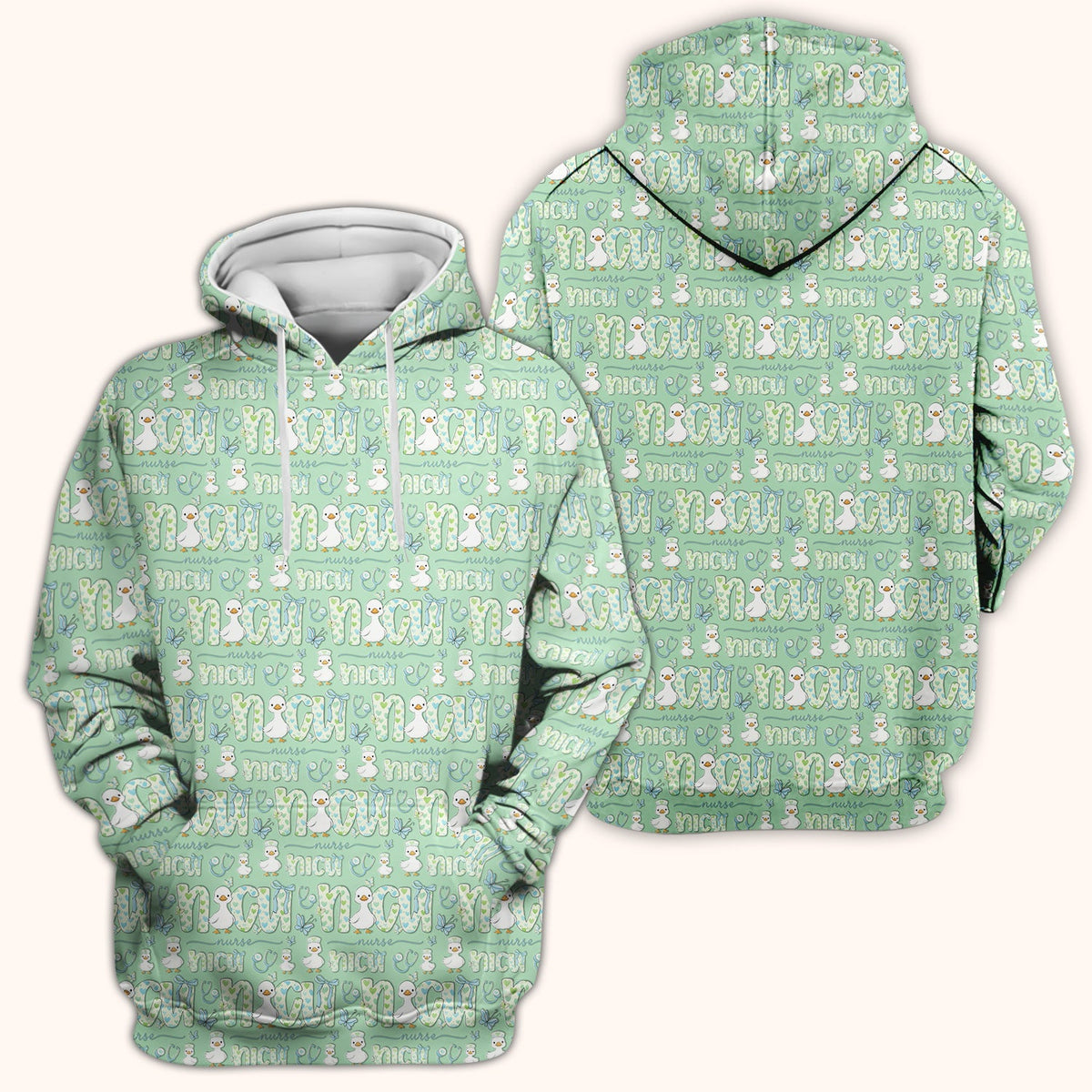 NICU Nurse Duck Scrub Top