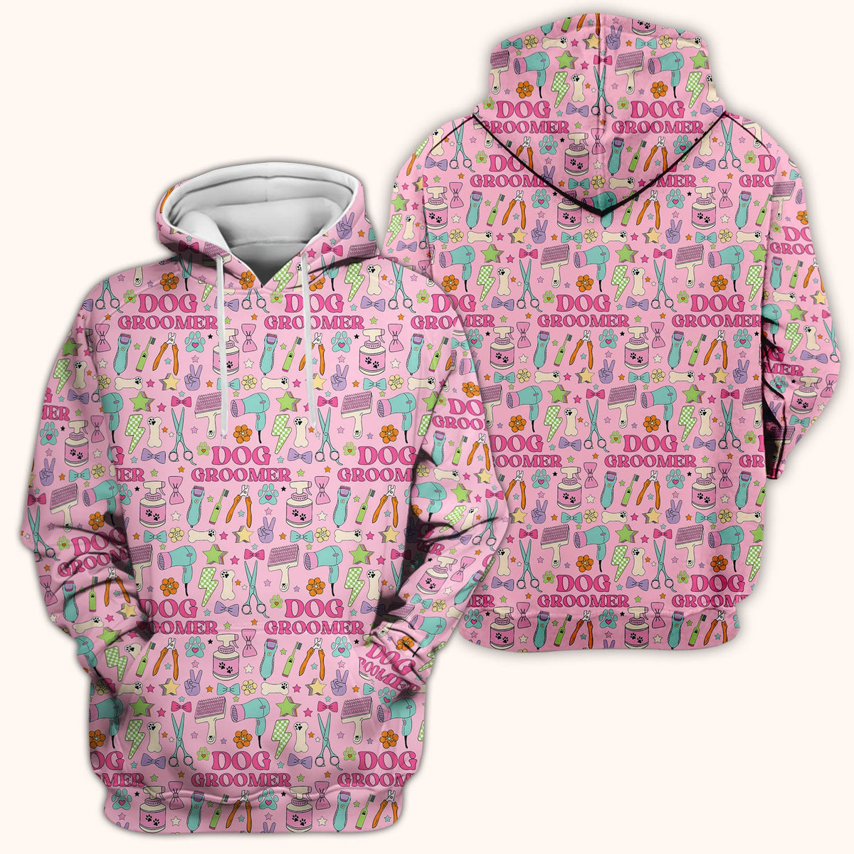 Dog Groomer Tools Nurse Scrub Top