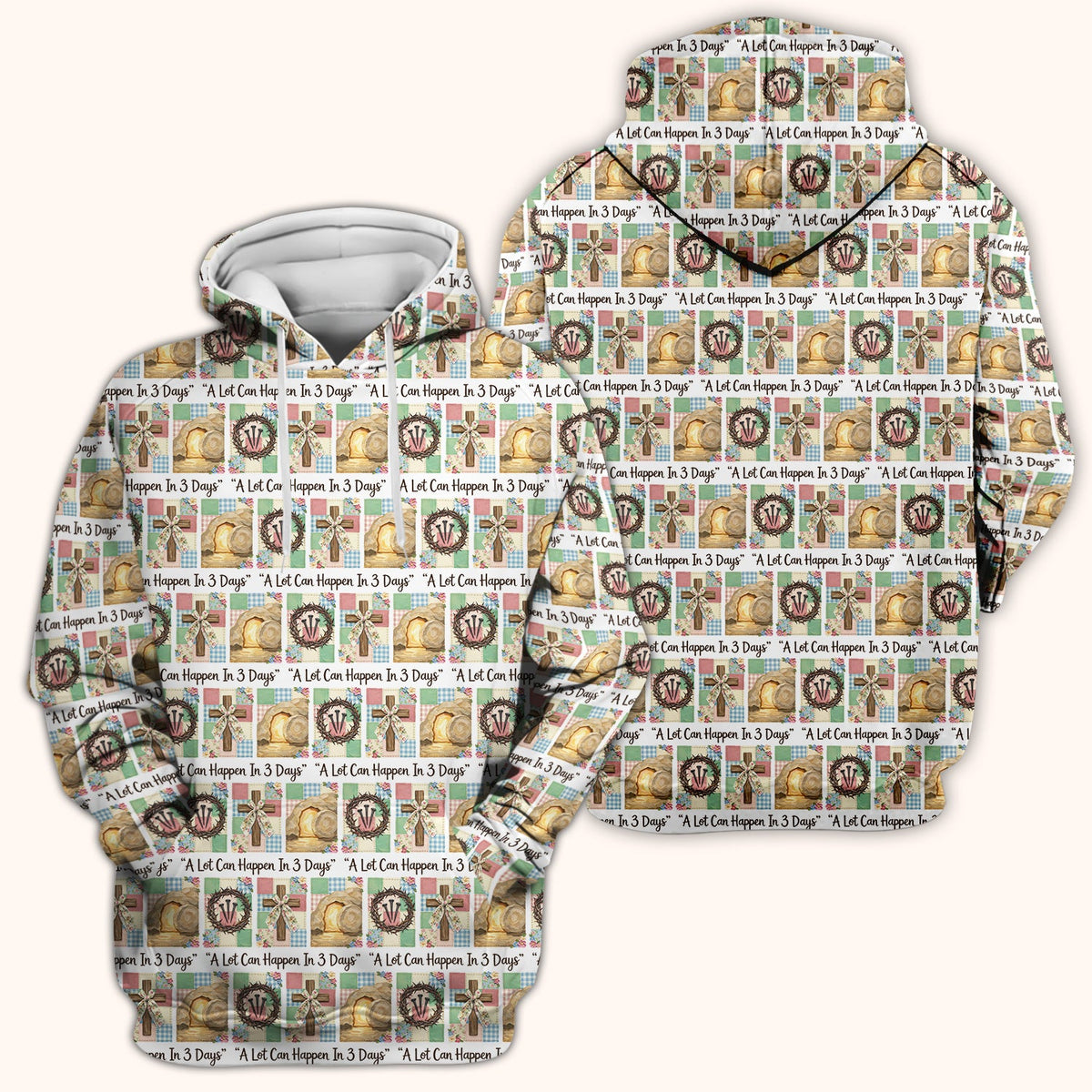 Christian Easter Cross Nurse Scrub Top
