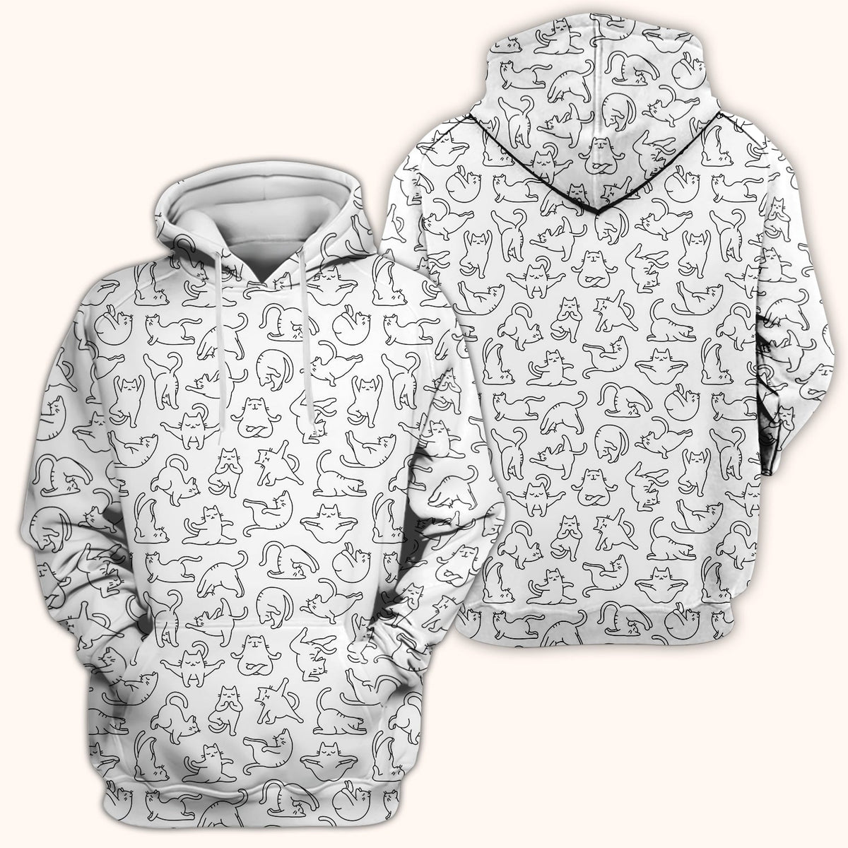 Cat Outline Playing Gothic Nurse Scrub Top