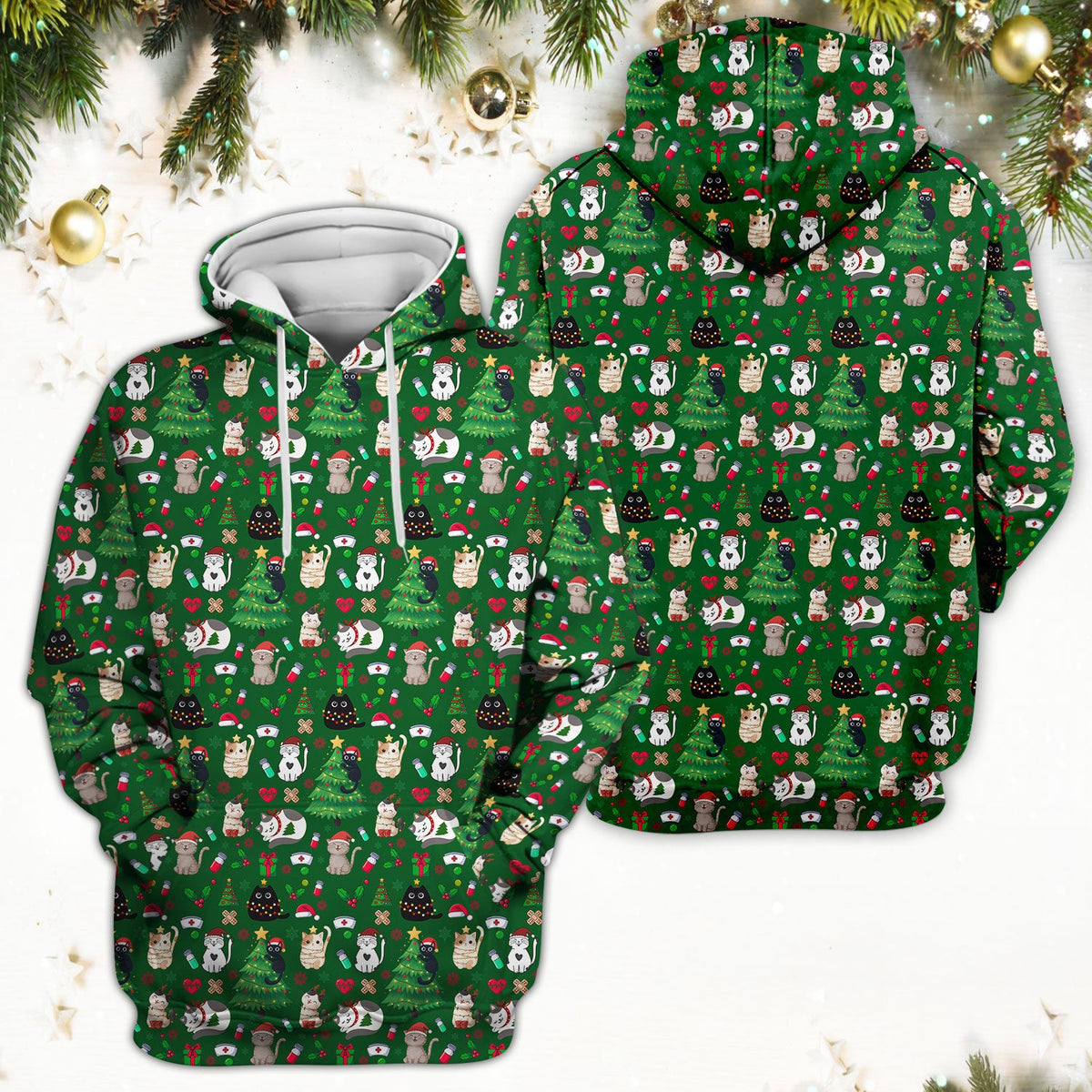 Christmas Pet Nurse Scrub Top