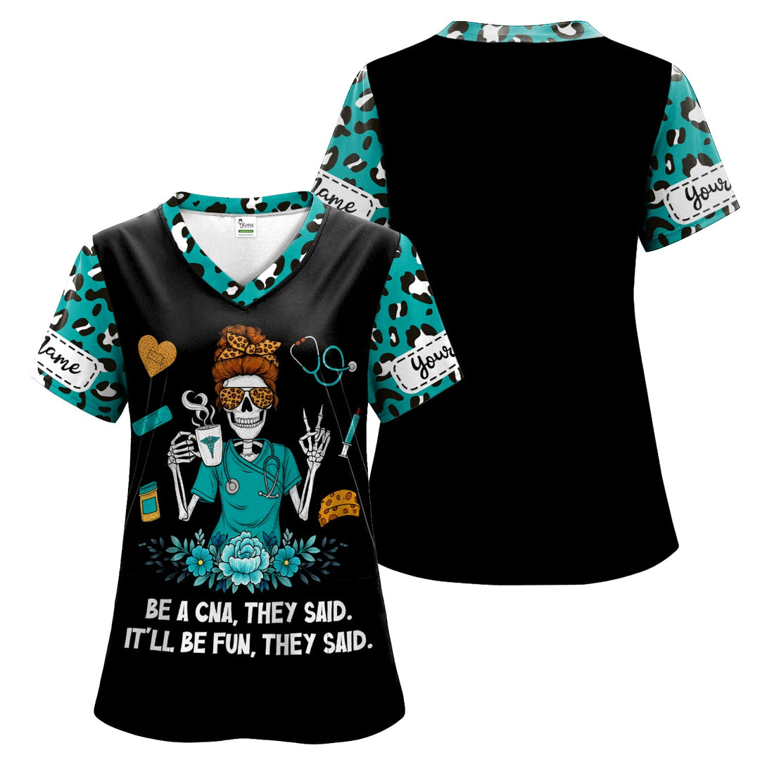 Personalized Sarcastic They Said Nurse Scrub Top