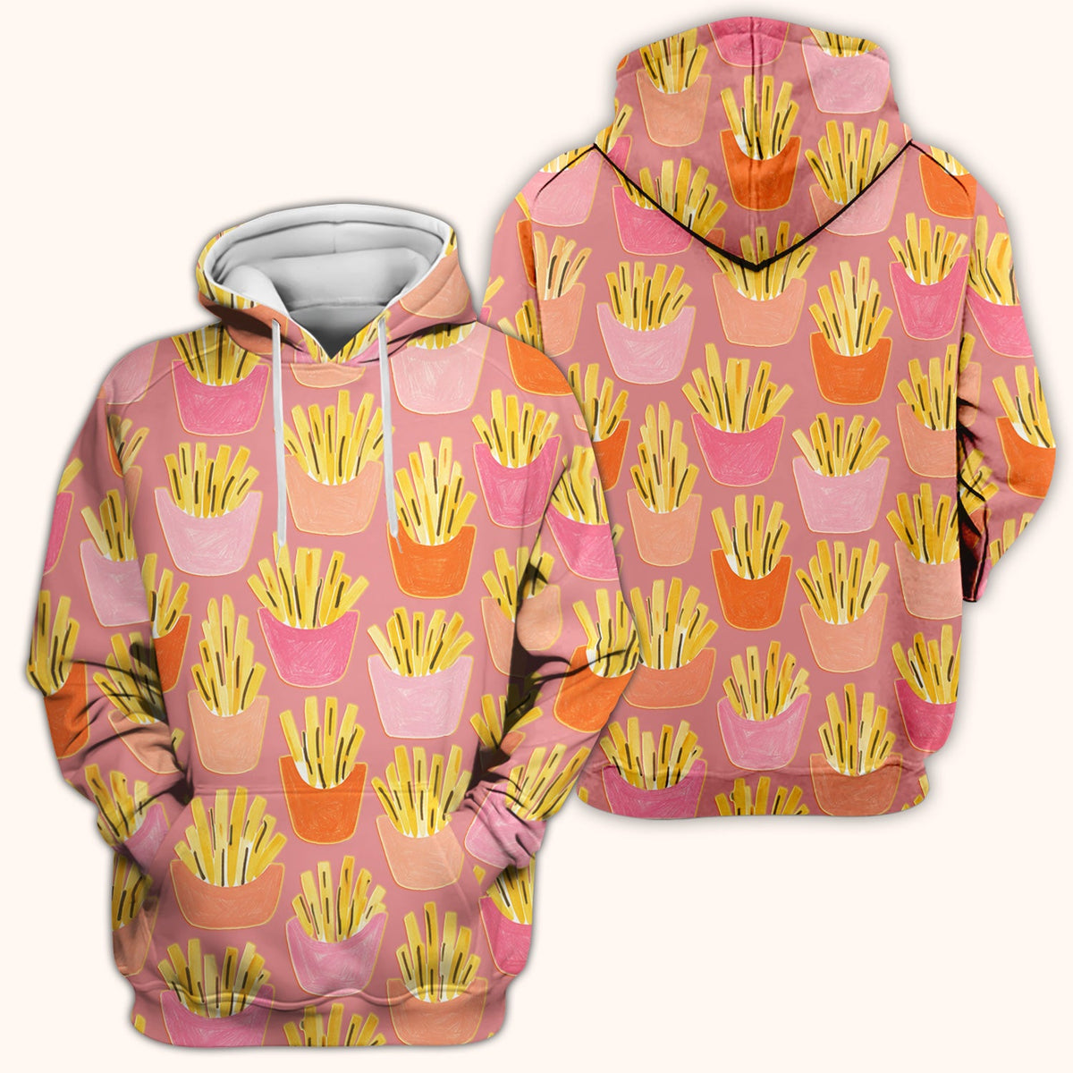 French Fries Nurse Scrub Top