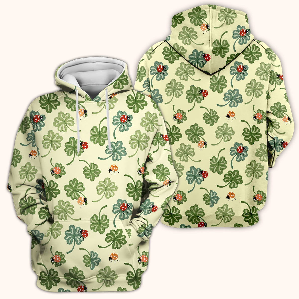 Clover And Ladybug Lucky Garden Nurse Scrub Top
