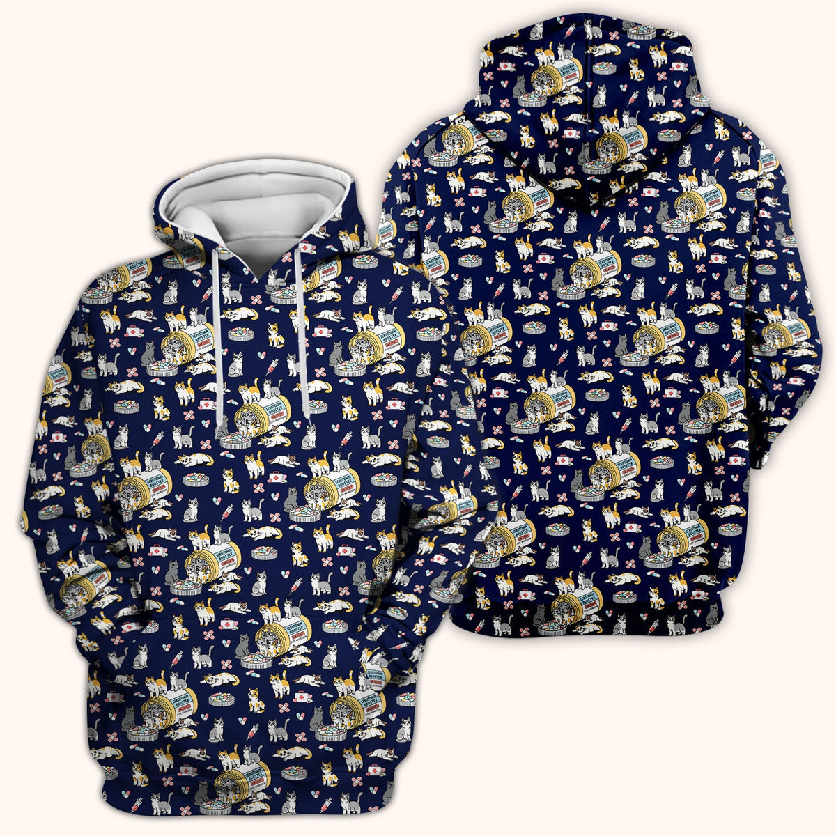 Cat Serotonin Booster Nurse Scrub Top