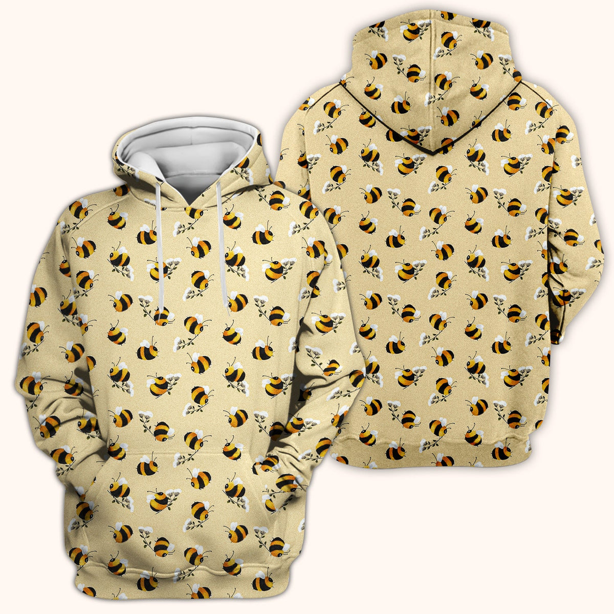 Cute Bumble Bee Blossom Nurse Scrub Top