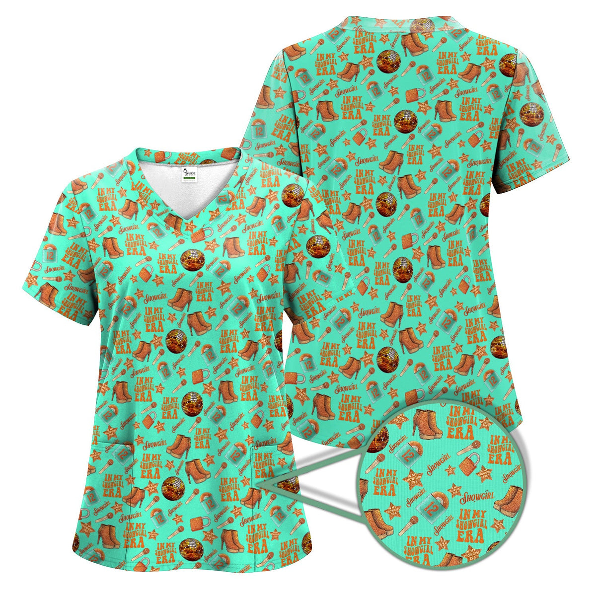 Showgirl Orange Graphic Nurse Shirt