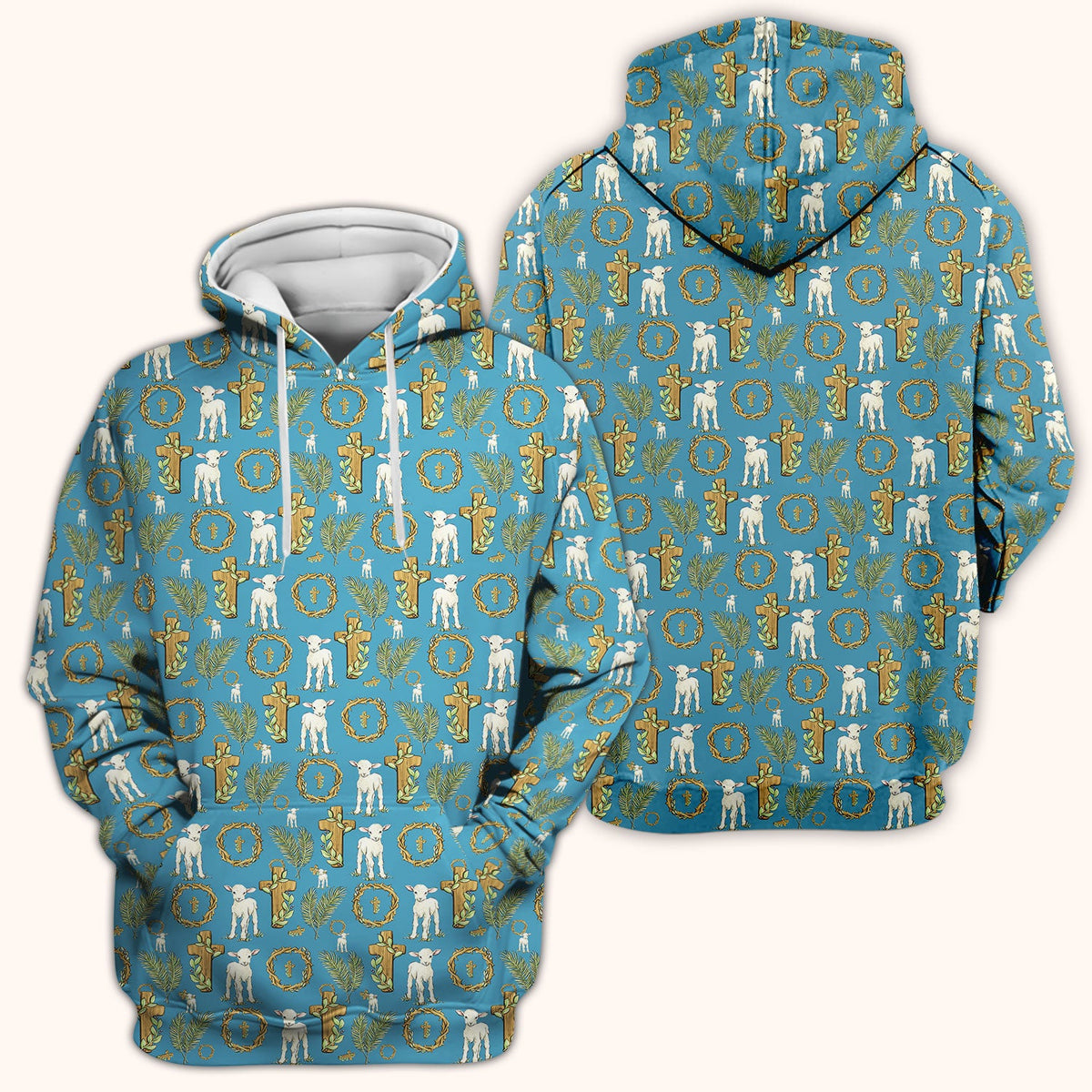 Faith Lamb Cross Nurse Scrub Top