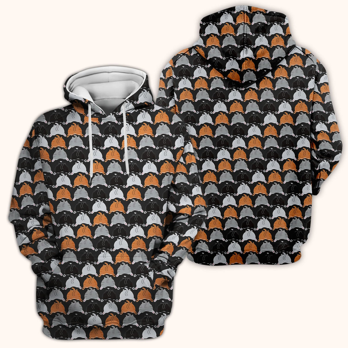 Multicolor Cat Nurse Scrub Top