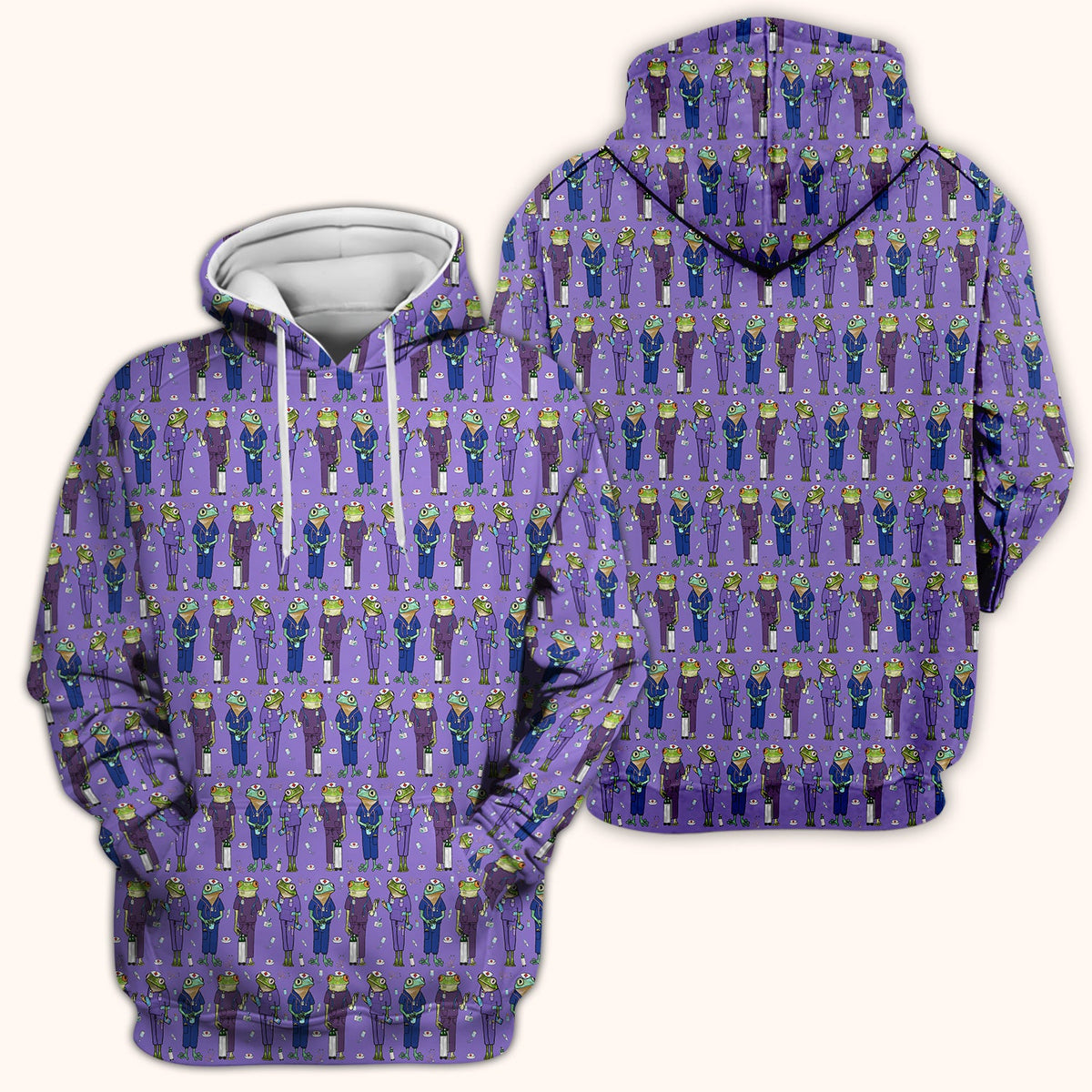 Frog Medical Nurse Scrub Top