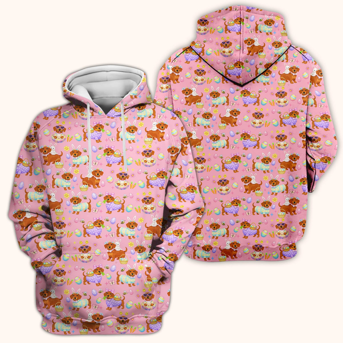 Easter Dachshund Nurse Scrub Top