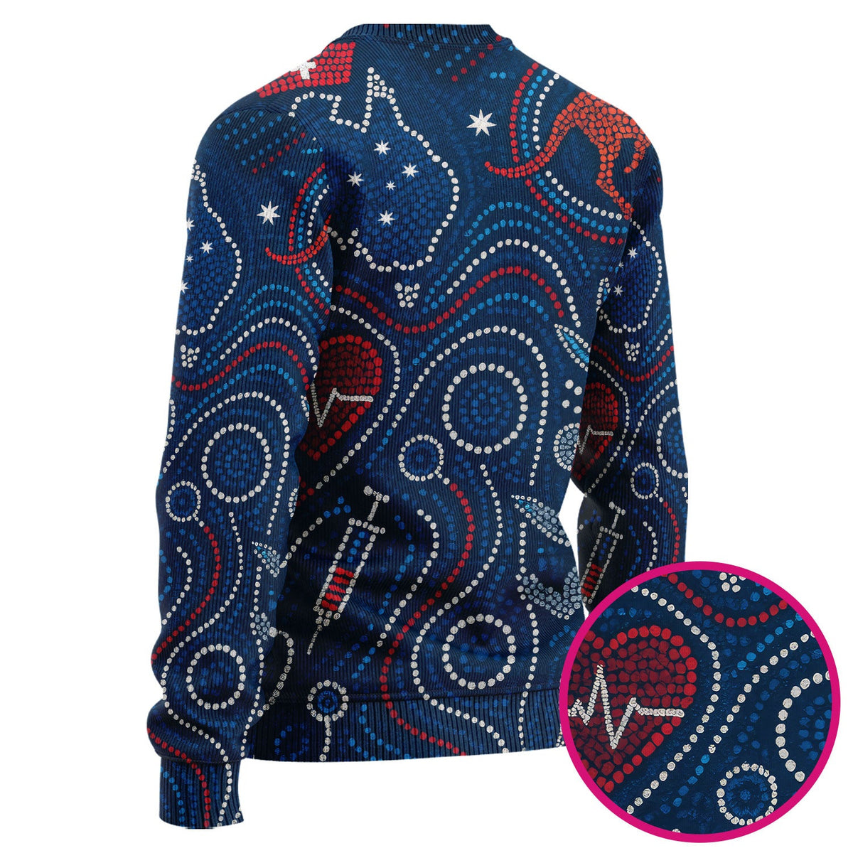 Aboriginal Dot Art Nurse Scrub Set, Australian Kangaroo With Koala Pattern Shirt,  Breathable Fabrics Nursing Uniform