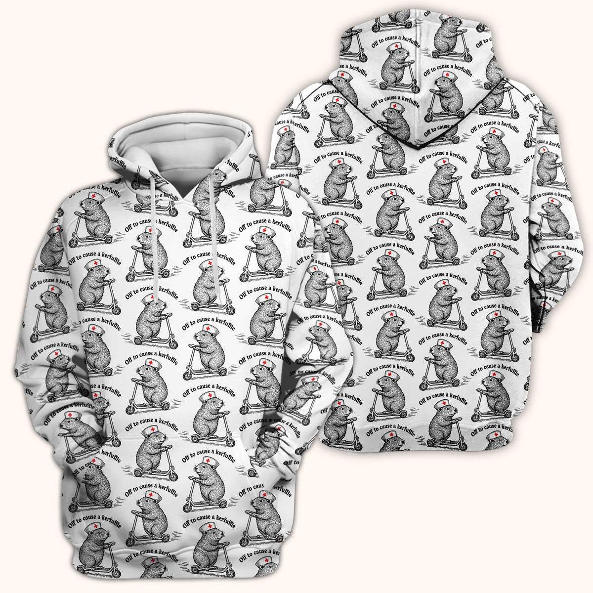 Mouse Scooter Nurse Scrub Top