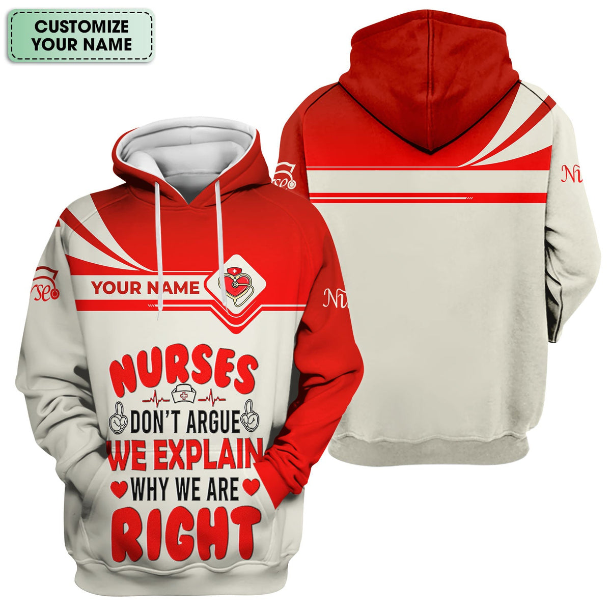 Personalized We Explain Why We Are Right Nurse Scrub Top