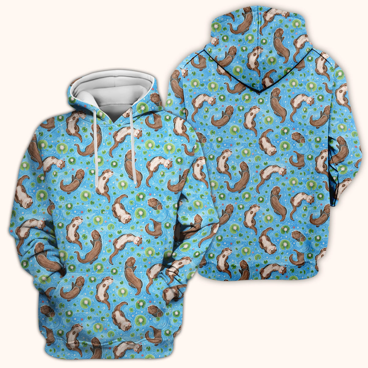 Otter Lily Pond Nurse Scrub Top