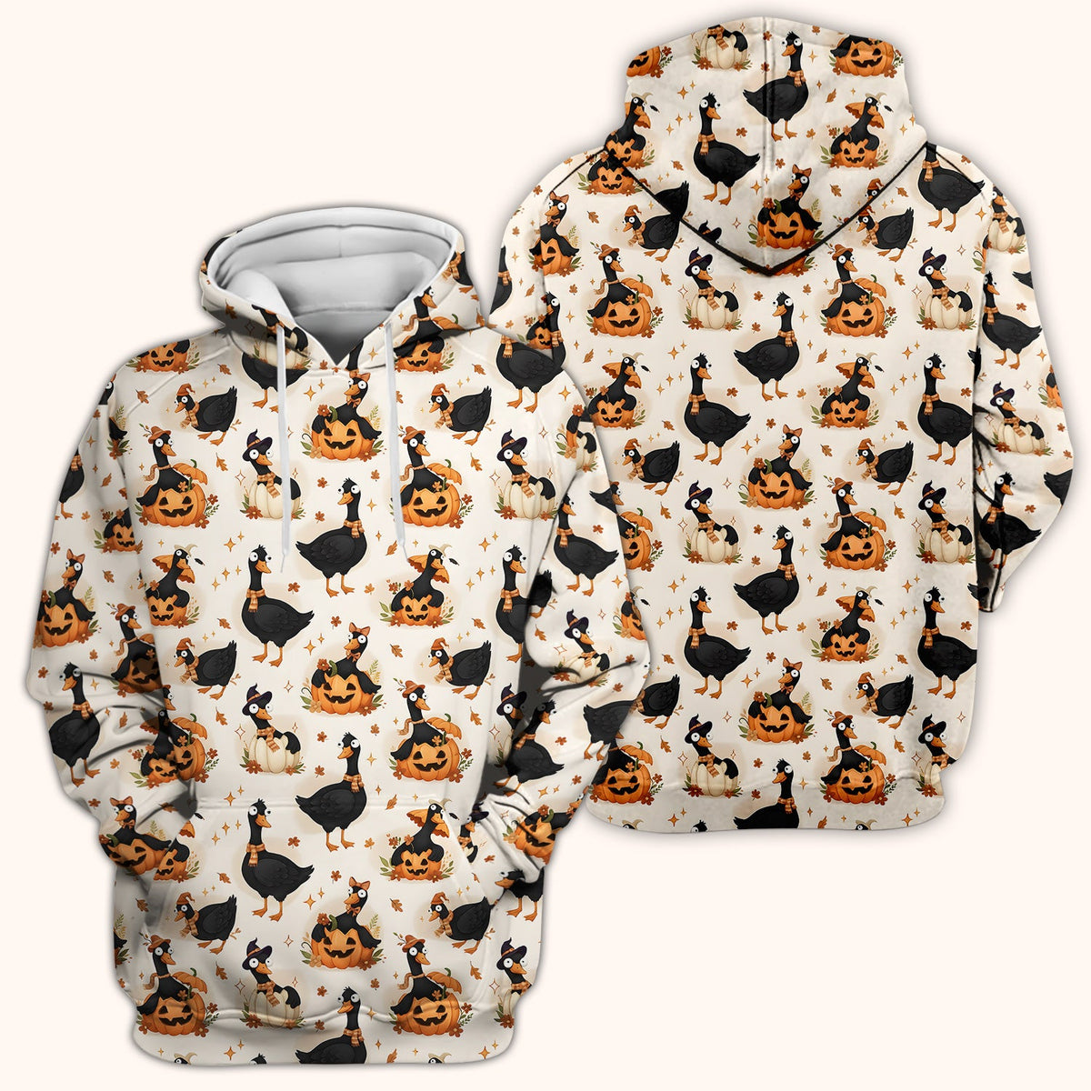 Pumpkin Black Goose Nurse Scrub Top