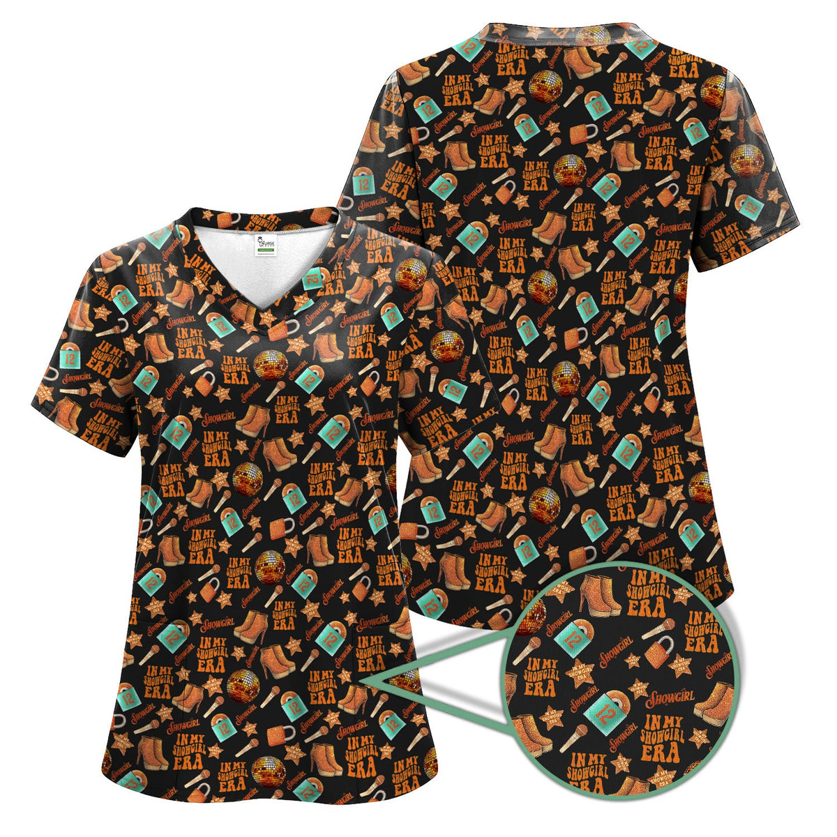 Showgirl Orange Graphic Nurse Shirt